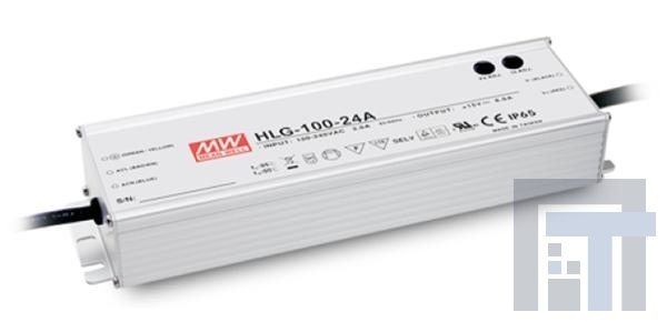 HLG-100H-24 Блоки питания для светодиодов 96W 24V 4A 90-305VAC IP67 Rated