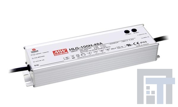 HLG-100H-24AB Блоки питания для светодиодов 96W 24V 4A Adjustable, Dimmable