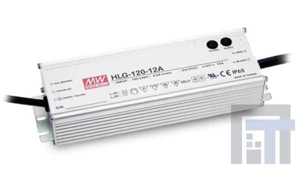 HLG-120H-12 Блоки питания для светодиодов 120W 12V 10A 90-305VAC IP67 Rated