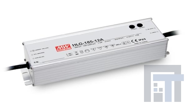 HLG-185H-30A Блоки питания для светодиодов 186W 30V 6.2A 90-264VAC IP67 Rated