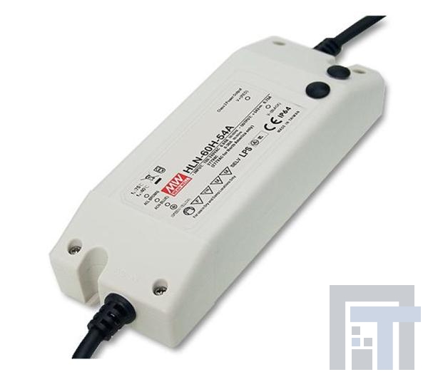 HLN-60H-15B Блоки питания для светодиодов 60W 15V 4A IP64 Cable Adj