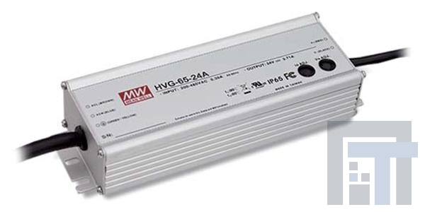 HVG-65-20B Блоки питания для светодиодов 180-528V 20Vout3.25A 65W IP67 Dimming