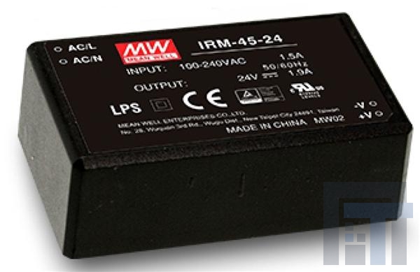 IRM-45-12 Модули питания переменного/постоянного тока 45.6W 12V 3.8A PCB mounting style