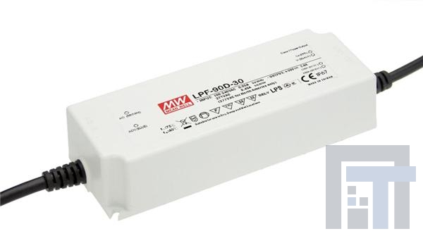 LPF-90-15 Блоки питания для светодиодов 75W 15V 5A 90-305VAC W/PFC