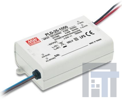 PLD-25-1050 Блоки питания для светодиодов 25.2W 35V 1050mA 90-295VAC W/PFC