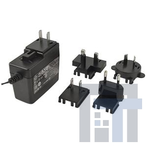 SMI18-12-V-P5 Адаптеры переменного тока настенного монтажа 19.2W12V1.6A 2.1plug w/blade kit Level VI