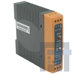 VDRS-20-12 Блок питания для DIN-рейки ac-dc, 20W, 12Vdc, single output, DIN rail