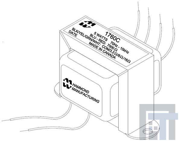 1760c Аудио трансформаторы и трансформаторы сигналов FenderUpgrade/Vibro Primary Ohms 7000