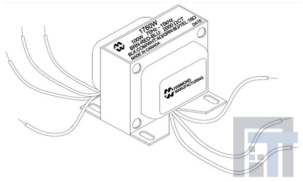 1760w Аудио трансформаторы и трансформаторы сигналов FenderUpgrade/Dual Primary Ohms 2000 CT