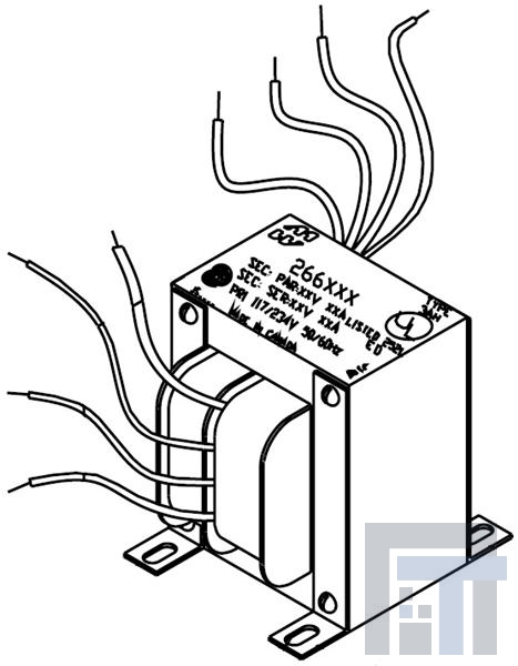 266J24-BULK Силовые трансформаторы POWER TX 24V@1A 12V@2A