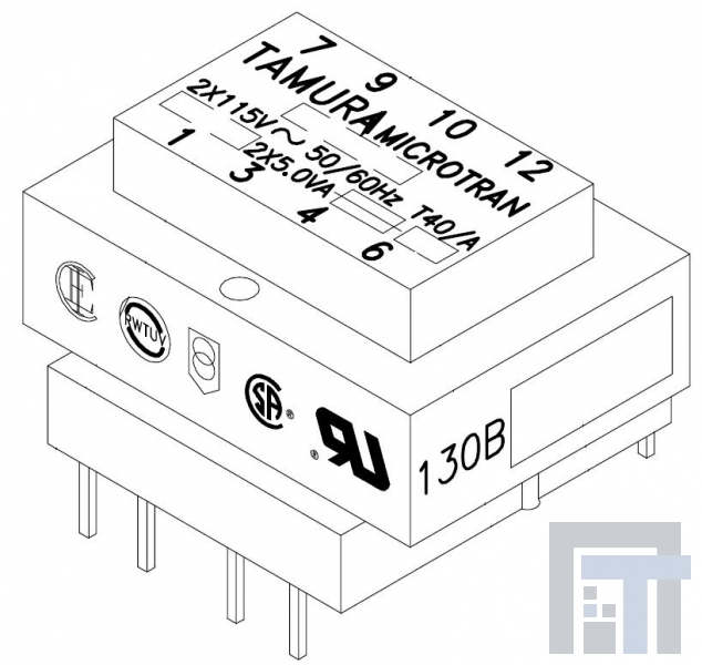 PL56-10-130B Силовые трансформаторы 56VA 5V@11.2A 10VCT@5.6A