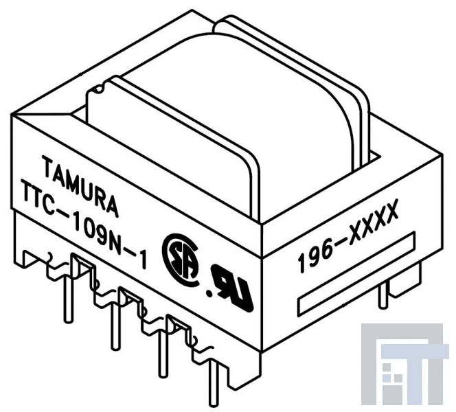 TTC-109N Аудио трансформаторы и трансформаторы сигналов Pri/Sec 600ohm 90mA Operate Max 10dBm