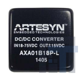 AXA00BB18-LHS Преобразователи постоянного тока в постоянный с изоляцией 20W 9-36Vin Dual +/-12V @ +/-0.835A