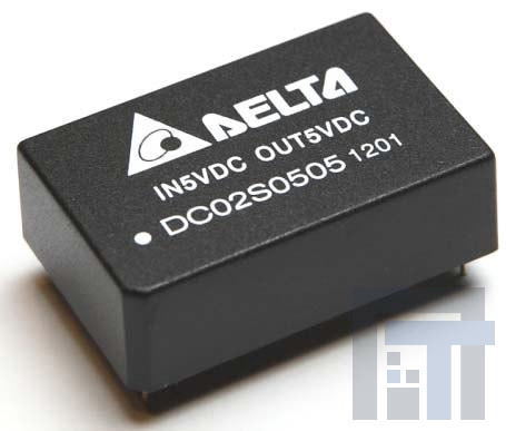 DC02D0505A Преобразователи постоянного тока в постоянный с изоляцией DCDC CONVERTER +/-5Vout 2W