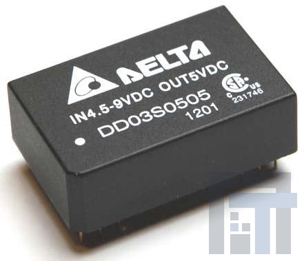 DD03D0512A Преобразователи постоянного тока в постоянный с изоляцией DCDC CONVERTER +/-12Vout 3W