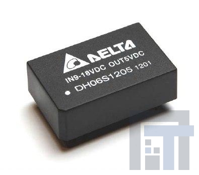 DH06D1205A Преобразователи постоянного тока в постоянный с изоляцией DCDC CONVERTER +/-5Vout 6W