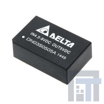 DN03D0505A Преобразователи постоянного тока в постоянный с изоляцией DC/DC Converter +/-5Vout, 3W