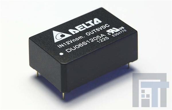 DU06D1212A Преобразователи постоянного тока в постоянный с изоляцией DCDC CONVERTER +/-12Vout 6W