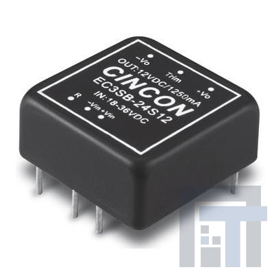 EC3SB-12S12 Преобразователи постоянного тока в постоянный с изоляцией 15W 12V to 12V 1.25A