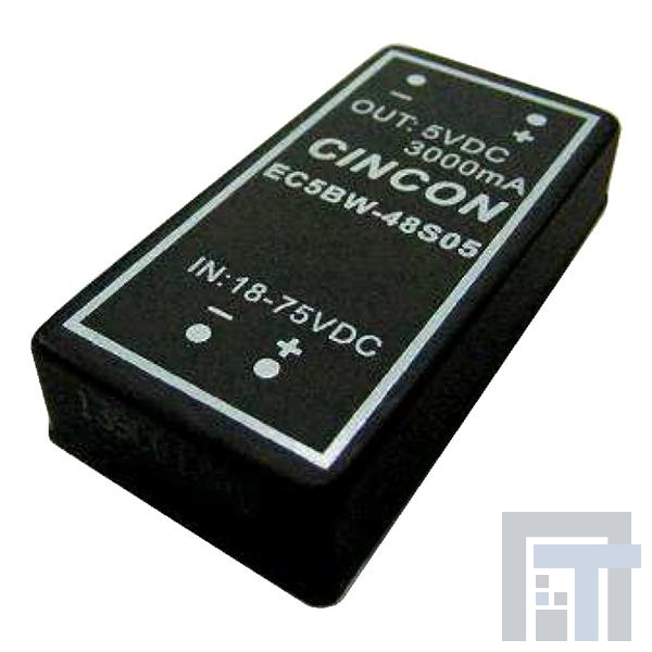 EC5BW-24S05 Преобразователи постоянного тока в постоянный с изоляцией 15W/4:1 Input Range 9-36Vin, 5Vout