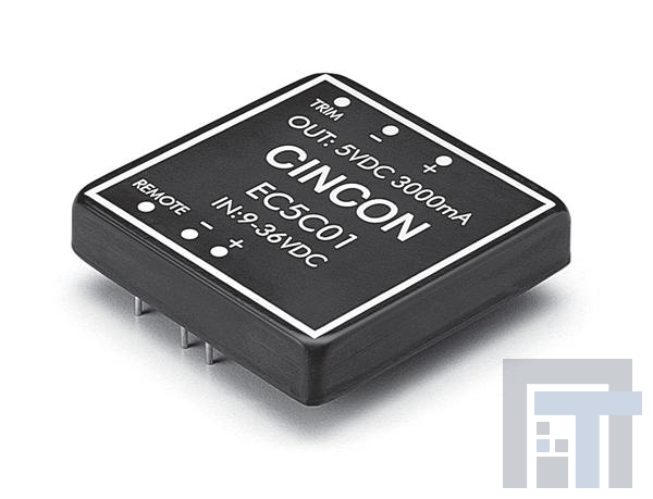 EC5C01 Преобразователи постоянного тока в постоянный с изоляцией 15W/4:1 Input Range 9-36Vin, 5Vout