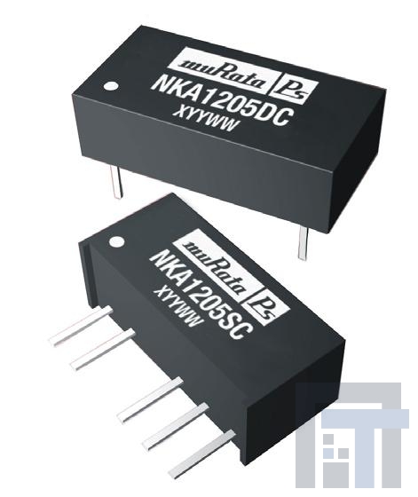 NKA0305DC Преобразователи постоянного тока в постоянный с изоляцией 1W 3.3V to +/-5V .1A Dual Output