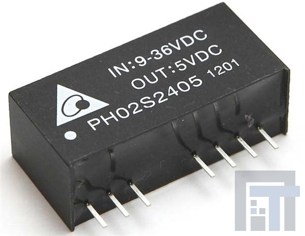 PH02D2405A Преобразователи постоянного тока в постоянный с изоляцией DCDC CONVERTER +/-5Vout 2W