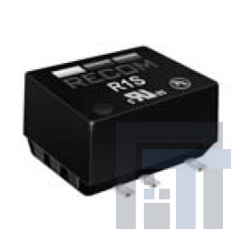 R1D-0512 Преобразователи постоянного тока в постоянный с изоляцией 1W DC/DC 1kV UNREG 5Vin +/-12Vout