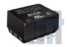 R1DA-090909-P-R Преобразователи постоянного тока в постоянный с изоляцией 1W 9Vin/9Vout 56mA Dual ShrtCrctProtect