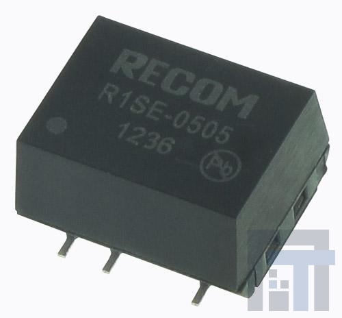 R1SE-0505-R Преобразователи постоянного тока в постоянный с изоляцией 1W 05VIN 05VOUT UNREGULATED