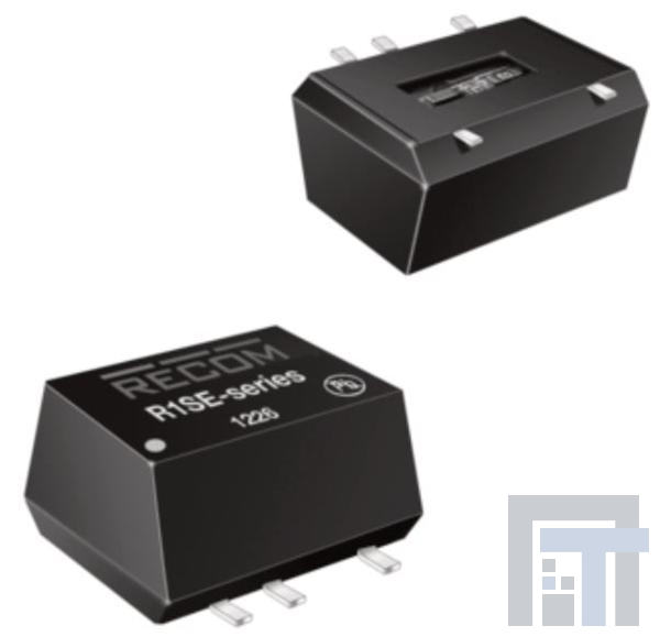 R1SE-0505-H2-R Преобразователи постоянного тока в постоянный с изоляцией 1W 05Vin 05Vout 200mA