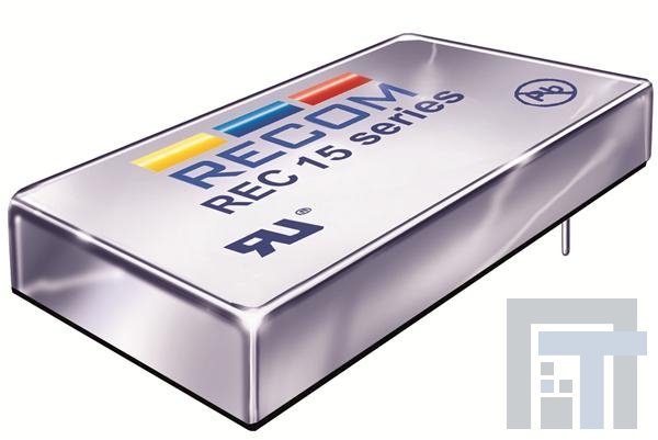 rec15-125.1s-h3-m Преобразователи постоянного тока в постоянный с изоляцией 15W 9-18VIN 5.1V THT