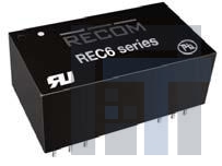 REC6-4805SRW-R10-A Преобразователи постоянного тока в постоянный с изоляцией 6W DC/DC 10kV REG 48Vin 5Vout