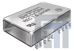 rec7.5-2415srw-h2-a-m Преобразователи постоянного тока в постоянный с изоляцией 7.5W DC/DC 2kV REG 2:1 18-36Vin 15Vout