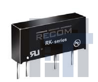 RK-2405S Преобразователи постоянного тока в постоянный с изоляцией 1W DC/DC 3kV UNREG 24Vin 5Vout