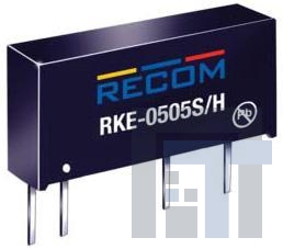 RKE-0505S-H Преобразователи постоянного тока в постоянный с изоляцией 1W 05VIN 05VOUT200mA THT