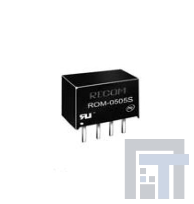 ROM-1212S Преобразователи постоянного тока в постоянный с изоляцией 1W DC/DC 3kV UNREG 12Vin 12Vout