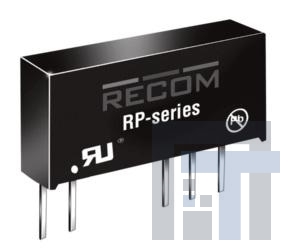 RP-2415S Преобразователи постоянного тока в постоянный с изоляцией 1W DC/DC 5.2kV UNREG 24Vin 15Vout
