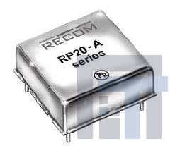 RP20-2412DA Преобразователи постоянного тока в постоянный с изоляцией 20W DC/DC 1.6kV REG 18-36Vin +/-12Vout