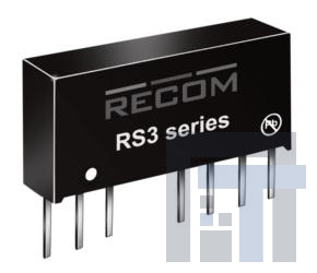 RS3-2415S-H2 Преобразователи постоянного тока в постоянный с изоляцией 3W DC/DC 2kV REG 2:1 18-36Vin 15Vout