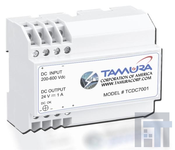 TCDC7001 Преобразователи постоянного тока в постоянный с изоляцией 24W 200-600Vin 24V1A Photovoltaic DC/DC
