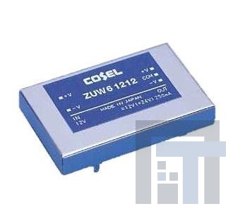 ZUW1R50512 Преобразователи постоянного тока в постоянный с изоляцией 1.5W 12/24V 0.65A Through Hole