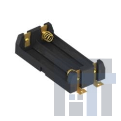 1090 Контакты, защелки, держатели и пружины для цилиндрических батарей AA dual holder w/ coil Spring SMT