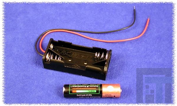 BH2AAAW Контакты, защелки, держатели и пружины для цилиндрических батарей Battery Holder Kit For 2 AAA Cell