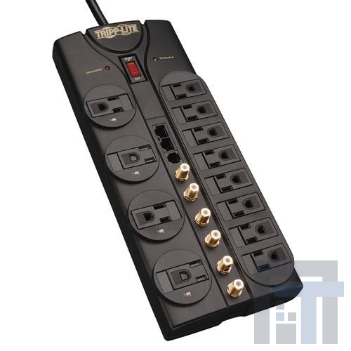 HT1210SAT3 Сетевые удлинители  12 OUTLET 3LINE COAX 1 LINE TEL 10' CORD