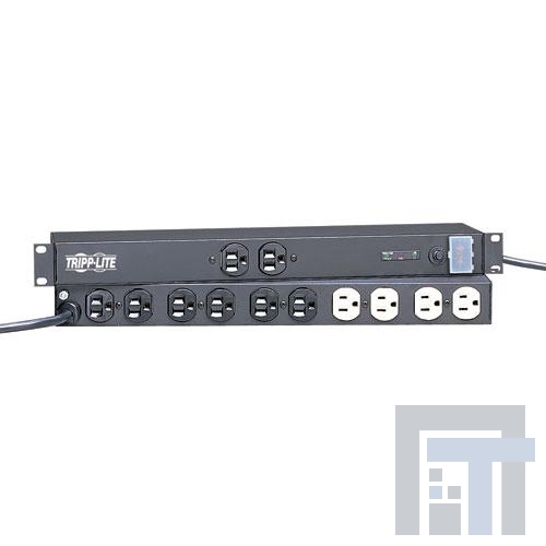 IBAR12-20T Сетевые удлинители  Tripp Lite Isobar Surge Protector Rackmount 20A 12 Outlet 15ft Cord 1URM