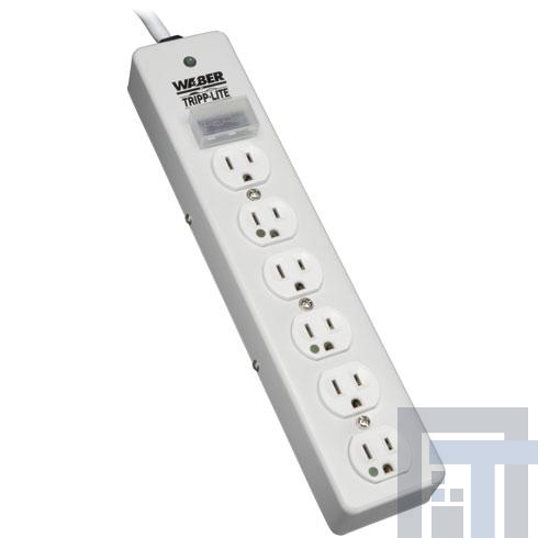 SPS606HGRA Сетевые удлинители  Surge Protector Strip Medical RT Angle Plug 6 Outlet 6ft Cord