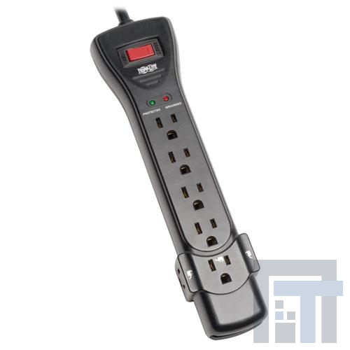 SUPER7BTAA Сетевые удлинители  Surge Protector Strip 120V 7 Outlet 7ft Cord 2160 Joule BLK TAA