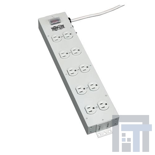 TLM1015NC Сетевые удлинители  Tripp Lite Power Strip 120V 5-15R 10 Outlet Metal 15ft Cord 5-15P