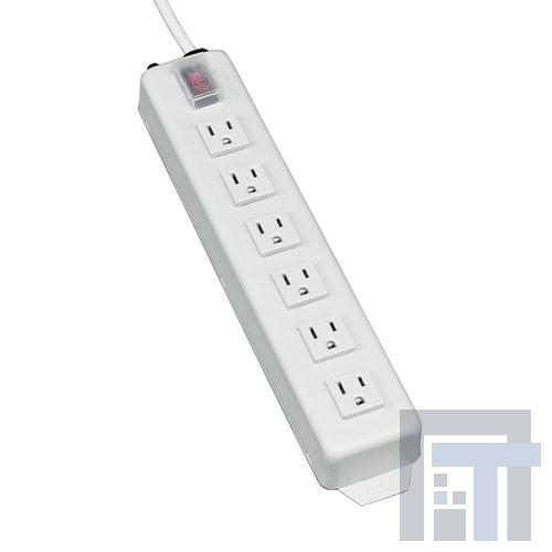 TLM615NC Сетевые удлинители  Tripp Lite Power Strip 120V 5-15R 6 Outlet Metal 15ft Cord 5-15P